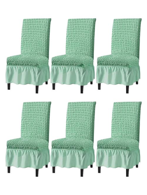 solid stretchable soft elastic dining chair cover - 21736609 - Very Small Image - 1