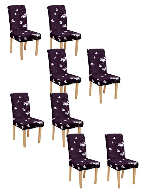 printed stretchable soft elastic dining chair covers - 21736633 - Very Small Image - 1