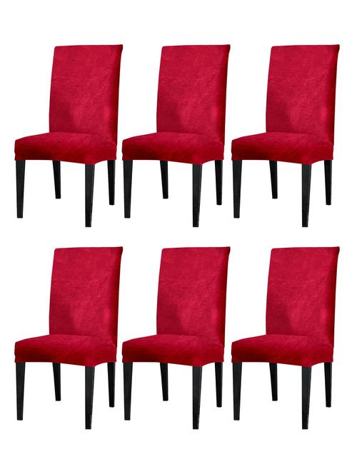 solid stretchable soft elastic dining chair covers - 21736757 - Very Small Image - 1