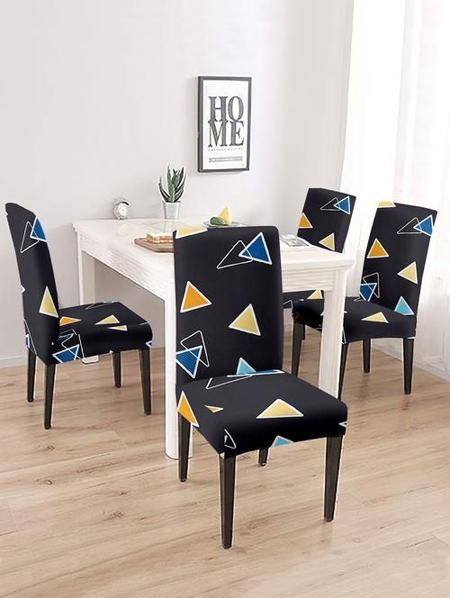 printed stretchable soft elastic dining chair covers - 21736842 - Very Small Image - 1