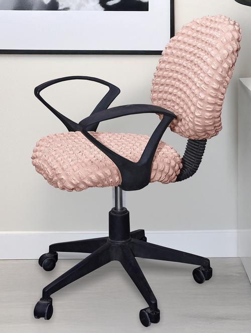 solid stretchable soft elastic office chair cover - 21736867 - Very Small Image - 1