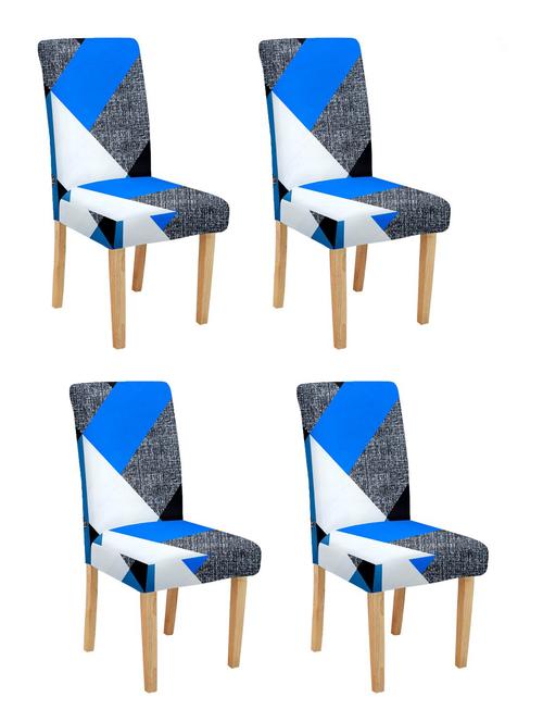 printed stretchable soft elastic dining chair covers - 21736875 - Very Small Image - 1