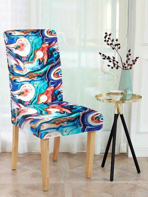 printed stretchable soft elastic dining chair cover - 21736885 - Very Small Image - 1