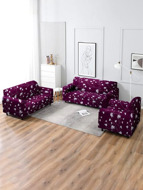 cortina printed stretchable sofa cover - 21736992 - Very Small Image - 1