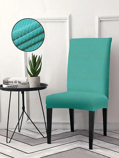solid stretchable soft elastic dining chair cover - 21737139 - Very Small Image - 1