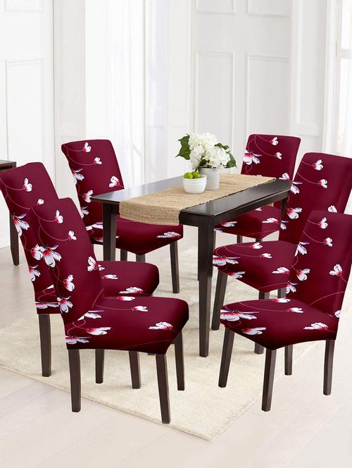 printed stretchable soft elastic dining chair covers - 21737205 - Very Small Image - 1