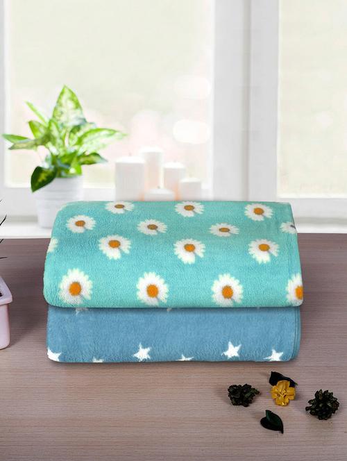 microfiber bath towel 2 piece towel set, 300 gsm (turquoice & blue) - 21737271 - Very Small Image - 1