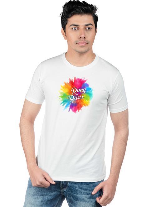 men printed short sleeves holi t-shirt - 21737742 - Very Small Image - 1