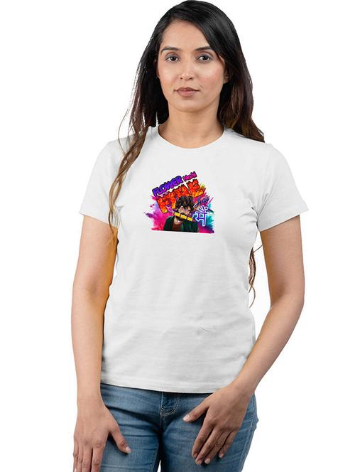 women printed short sleeves holi t-shirt - 21737759 - Very Small Image - 1