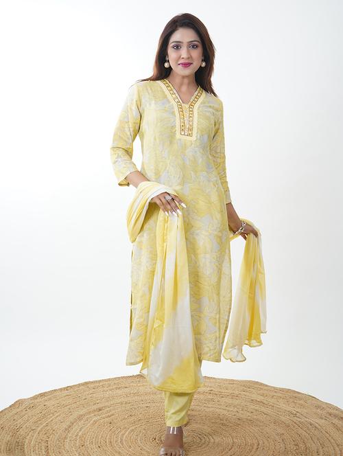 women printed kurta pant with dupatta set - 21738391 - Very Small Image - 1