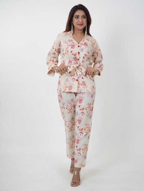 women floral top and trouser co-ords set - 21738414 - Very Small Image - 1
