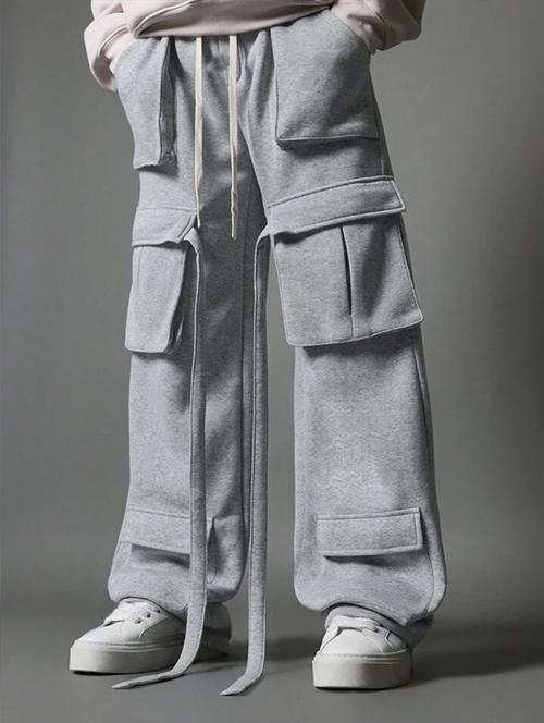 men solid mid rise baggy cargo - 21738691 - Very Small Image - 1