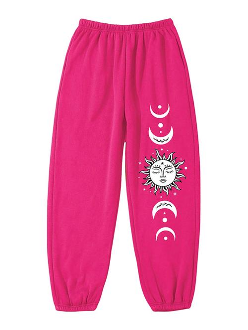 women printed high rise joggers - 21739238 - Very Small Image - 1