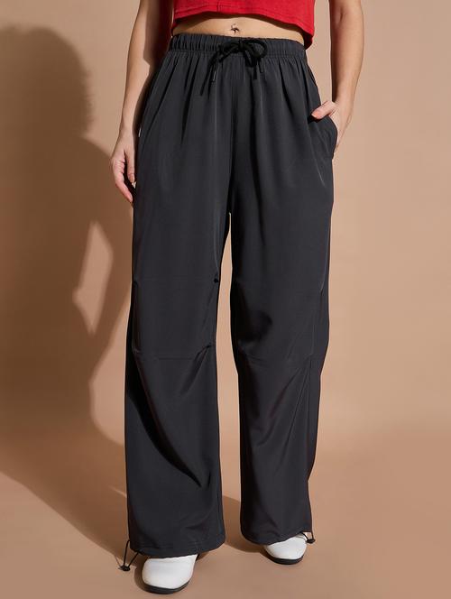women solid high rise parachute pants - 21739305 - Very Small Image - 1