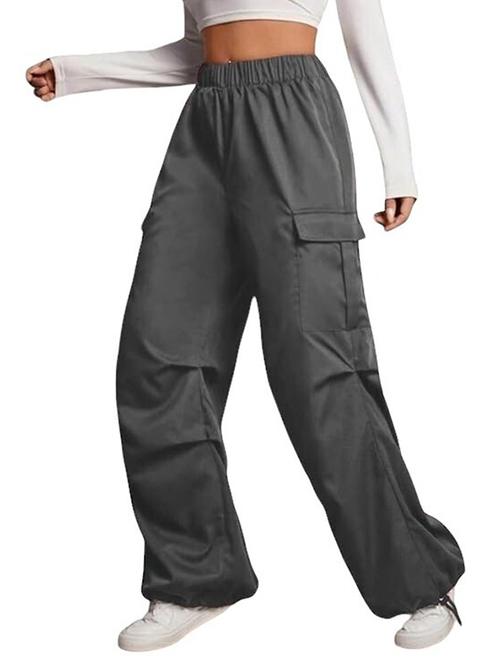 women solid mid rise parachute pants - 21739329 - Very Small Image - 1