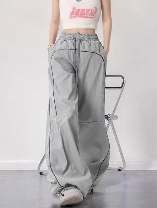 women solid mid rise track pant - 21739354 - Very Small Image - 1