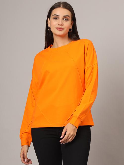 women solid long sleeves sweatshirt - 21741456 - Very Small Image - 1
