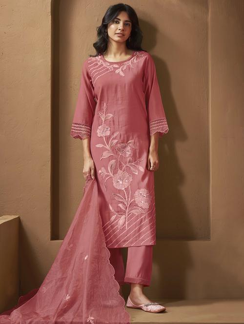 women embroidered kurta pant set with dupatta - 21742064 - Very Small Image - 1