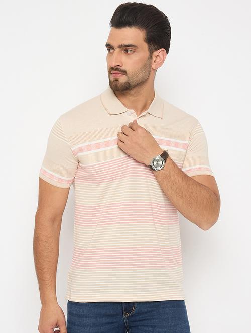 men short sleeves striped polo t-shirt - 21743244 - Very Small Image - 1