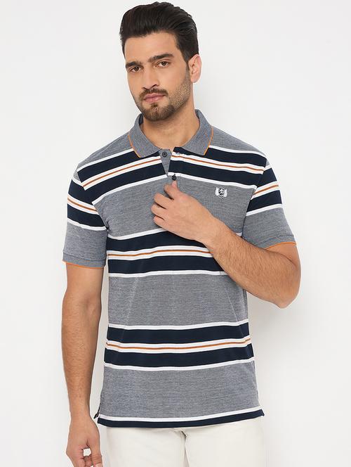 men short sleeves striped polo t-shirt - 21743249 - Very Small Image - 1