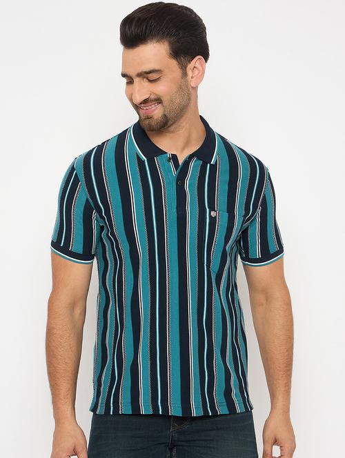 men short sleeves striped polo t-shirt - 21743273 - Very Small Image - 1