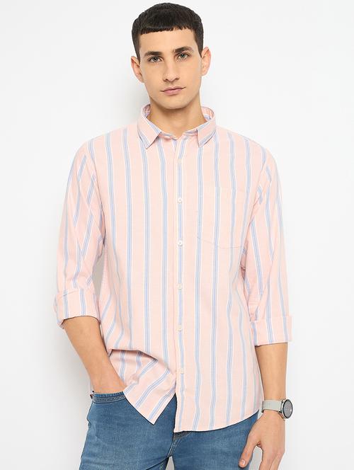 men long sleeves striped casual shirt - 21743353 - Very Small Image - 1