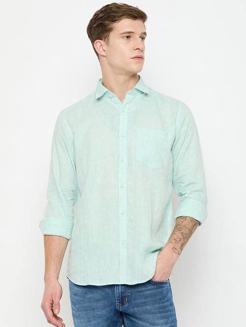 men long sleeves solid casual shirt - 21743375 - Very Small Image - 1