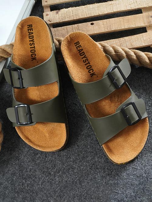men solid slip on sandal - 21743552 - Very Small Image - 1