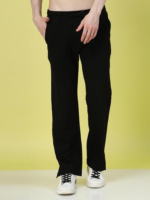 men solid mid rise track pant - 21744375 - Very Small Image - 1