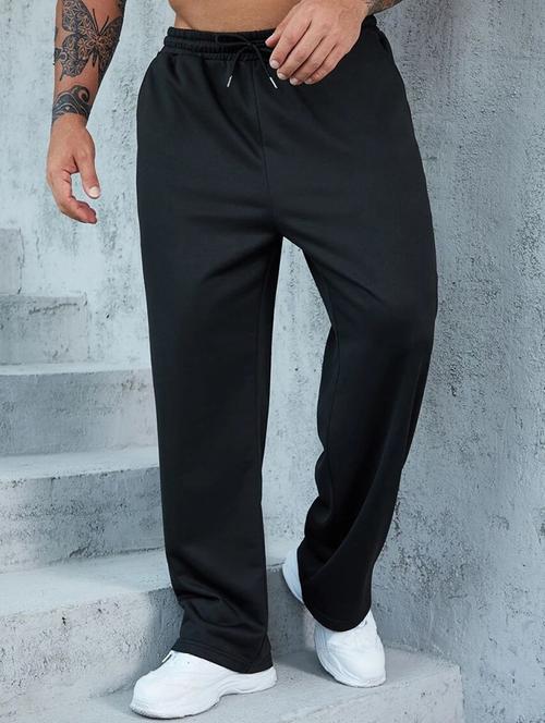 men solid mid rise track pant - 21744393 - Very Small Image - 1