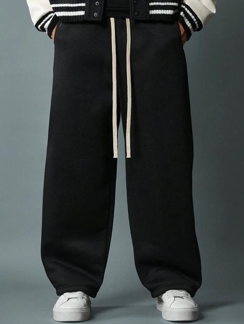 men solid mid rise track pant - 21744400 - Very Small Image - 1