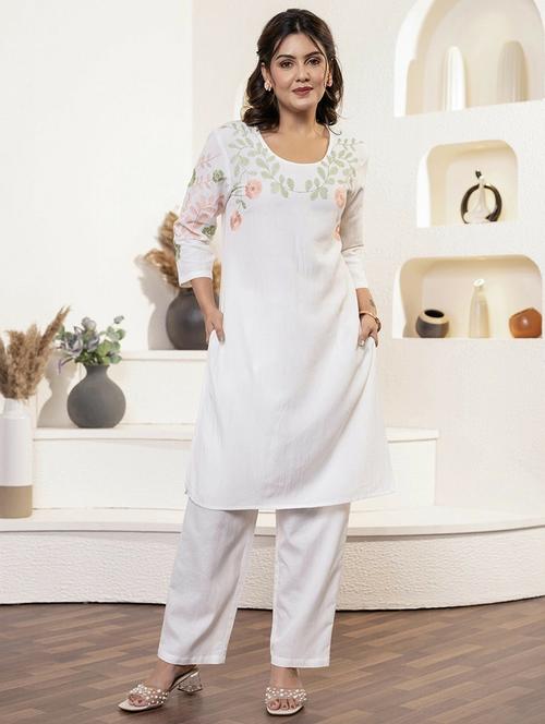 women embroidered kurta pant set - 21744751 - Very Small Image - 1
