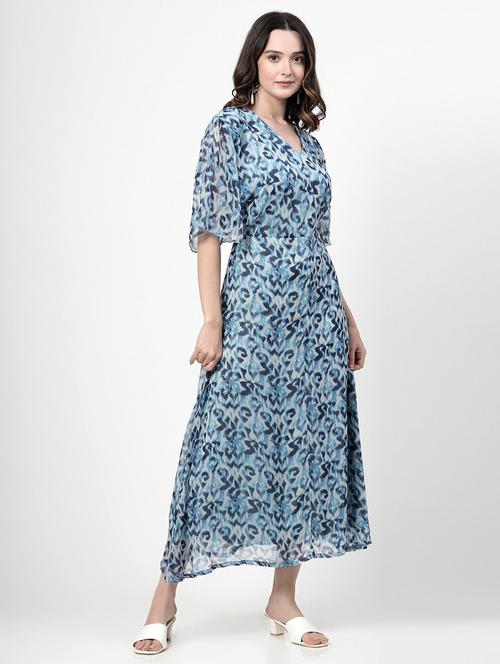 women printed fit & flare dress - 21745478 - Very Small Image - 1