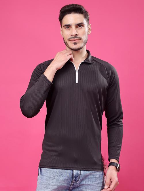 men long sleeves plain polo t-shirt - 21745542 - Very Small Image - 1