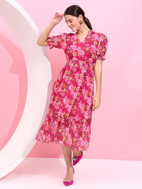 women floral printed tiered dress - 21745889 - Very Small Image - 1