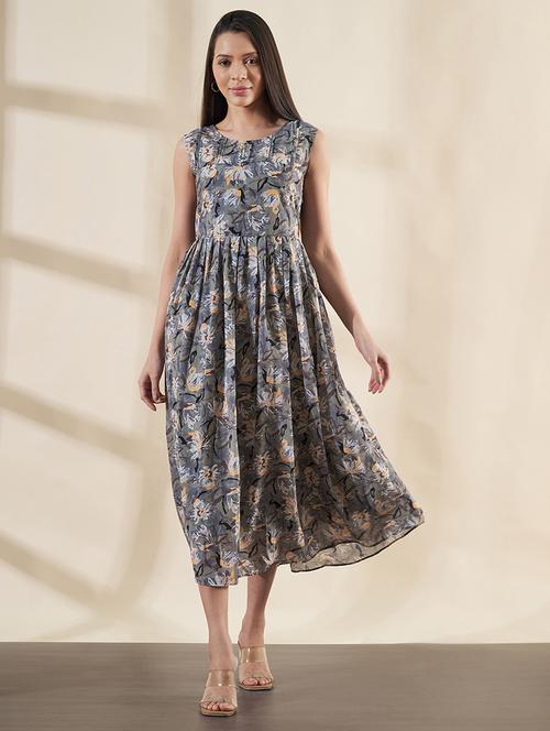 women printed fit & flare dress - 21745890 - Very Small Image - 1