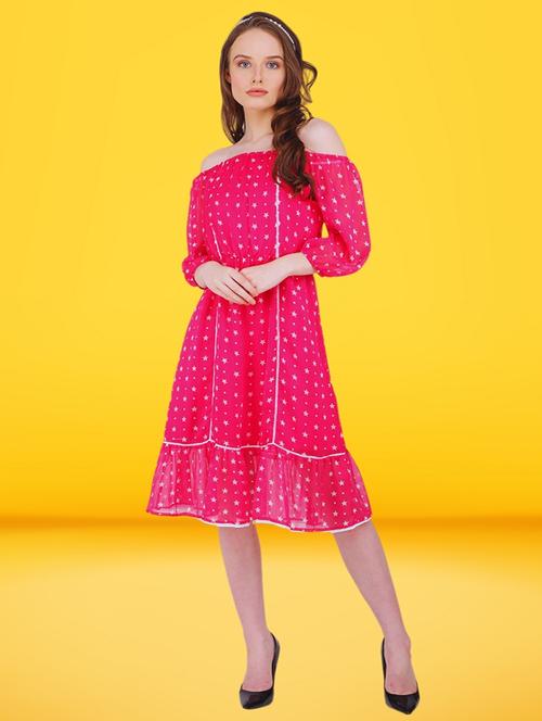 women printed off shoulder dress - 21745920 - Very Small Image - 1
