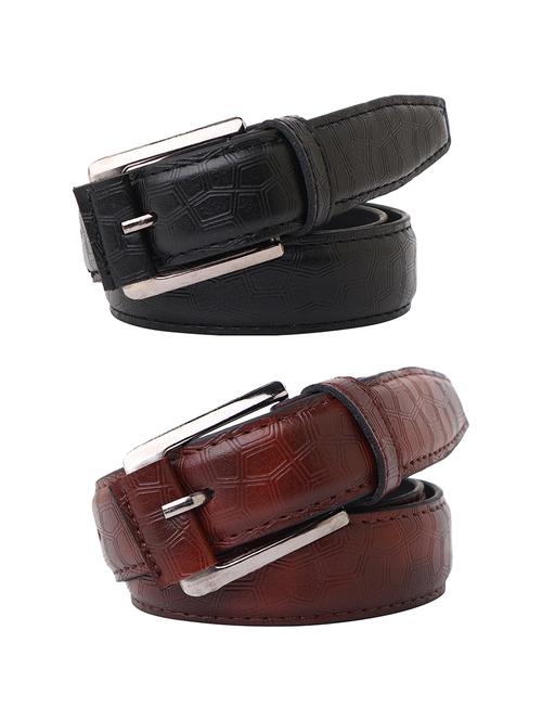men pack of 2 leatherette belts - 21746528 - Very Small Image - 1