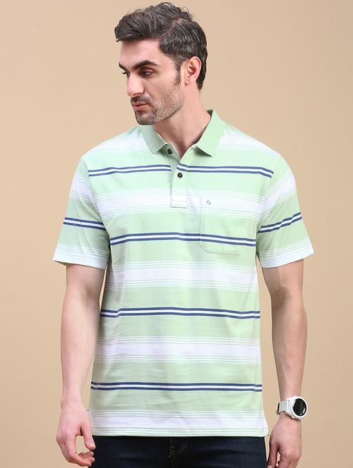 men short sleeves striped polo t-shirt - 21746595 - Very Small Image - 1