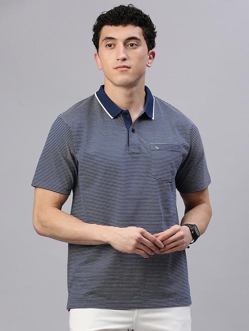 men striped short sleeves polo t-shirt - 21746620 - Very Small Image - 1
