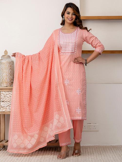 women embroidered kurta pant set with dupatta - 21747162 - Very Small Image - 1