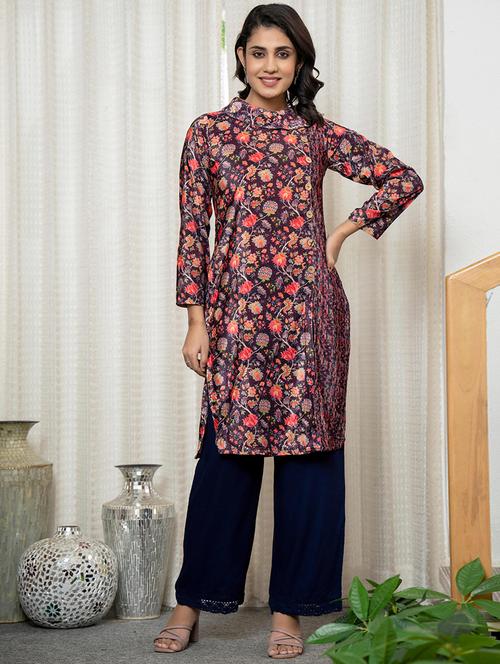 women floral printed straight kurta - 21747765 - Very Small Image - 1