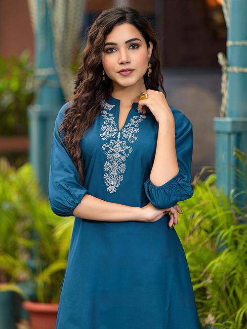 women embroidered a-line tunic - 21747857 - Very Small Image - 1
