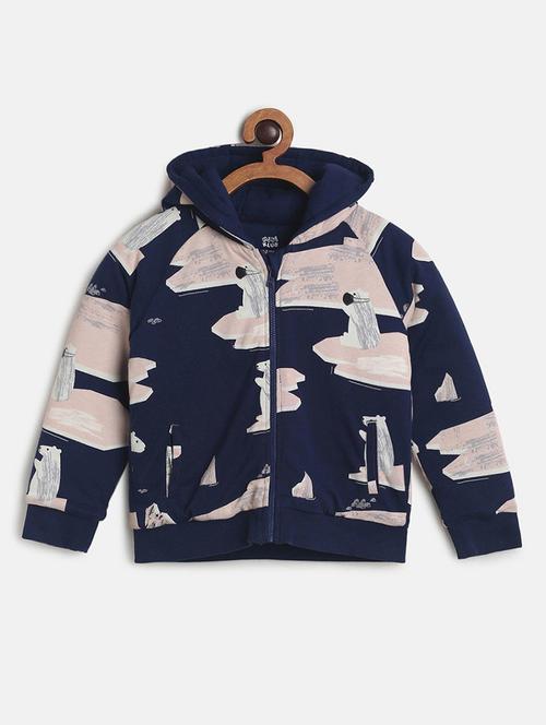 kids printed hooded bomber jacket - 21748854 - Very Small Image - 1