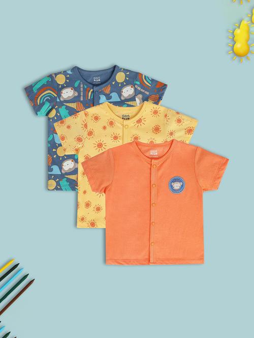kids pack of 3 printed short sleeves shirts - 21748881 - Very Small Image - 1