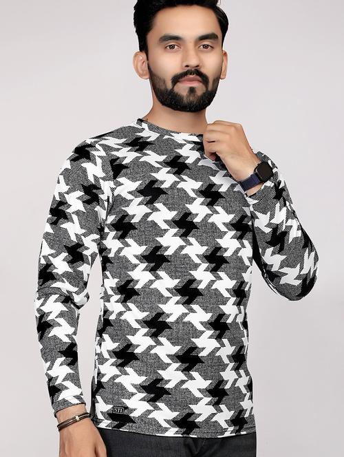 men printed long sleeve slim fit t-shirt - 21749162 - Very Small Image - 1