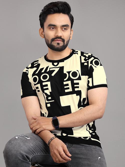 men typographic printed round neck t-shirt - 21749237 - Very Small Image - 1