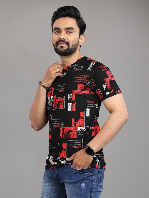 men round neck printed t-shirt - 21749251 - Very Small Image - 1