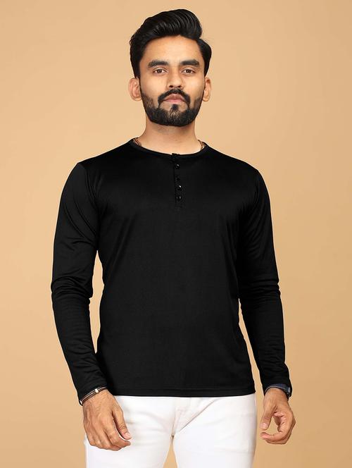 black polyester plain tshirt - 21749284 - Very Small Image - 1