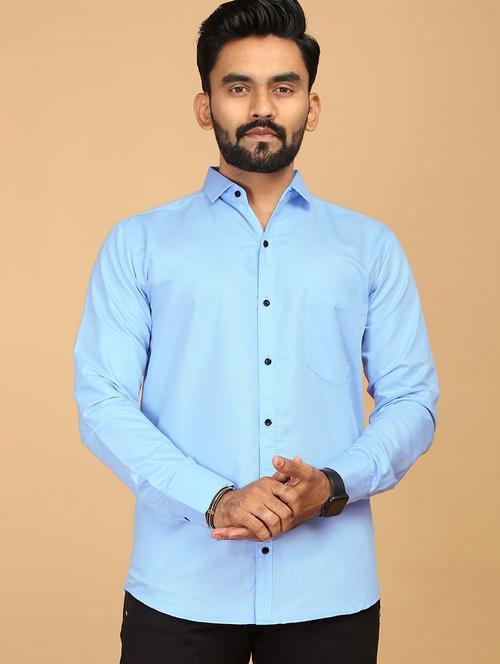 men solid long sleeve regular fit casual shirt - 21749532 - Very Small Image - 1
